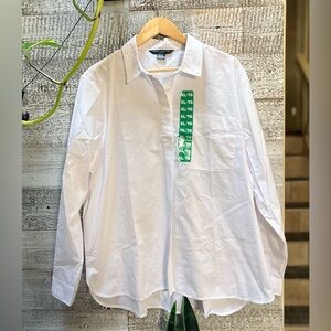 French Connection | NWOT Classic Button-Up Shirt - Women's XL, White